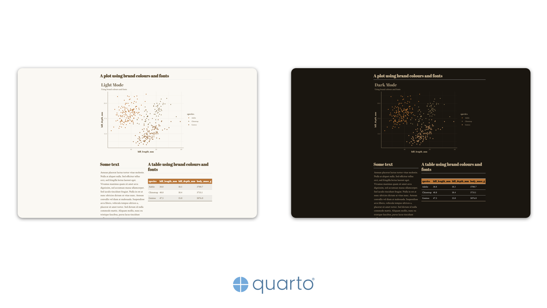 Brand 6 featured image showing light and dark mode branded figures and tables.
