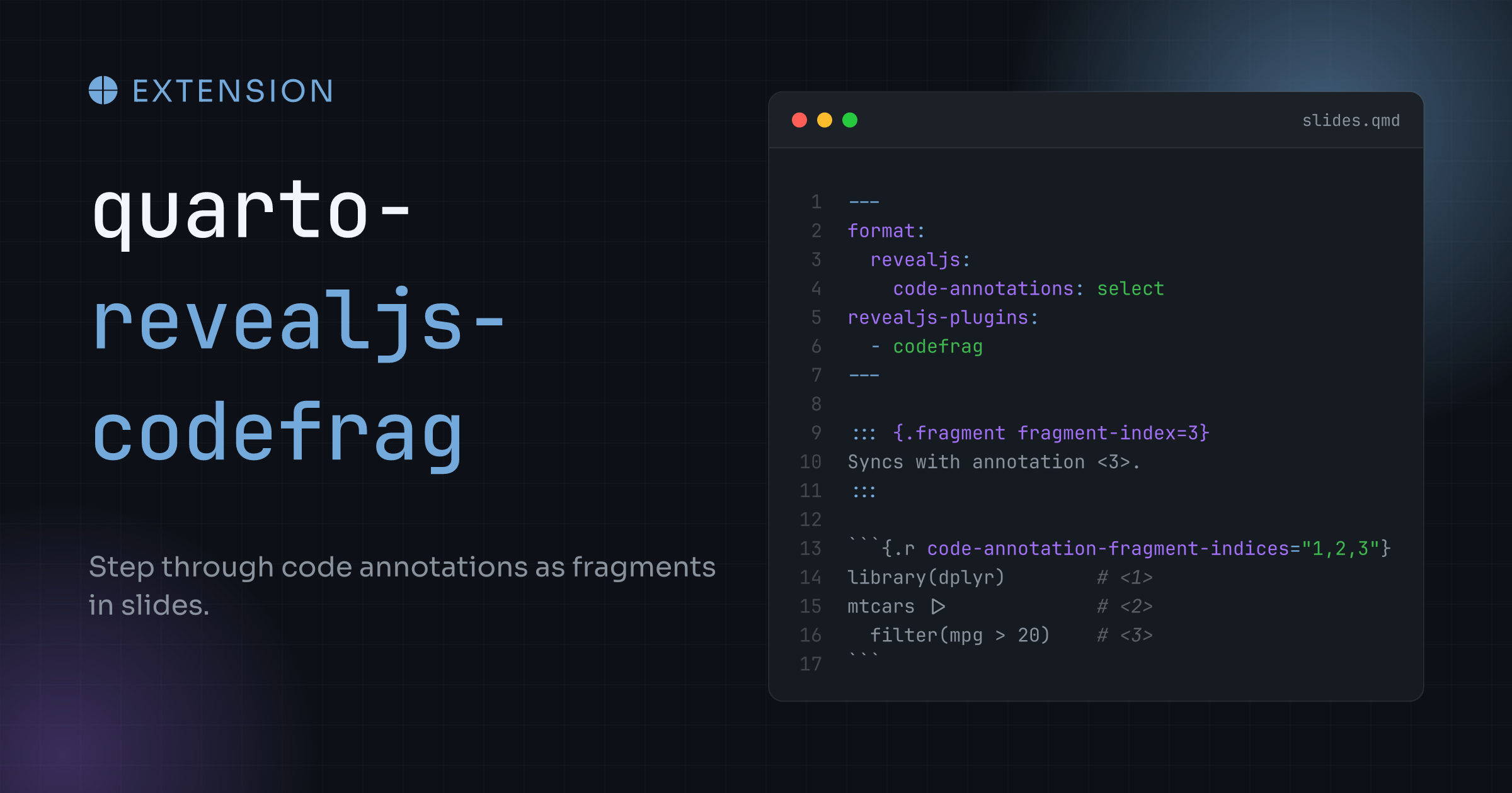 Code Annotation Fragments